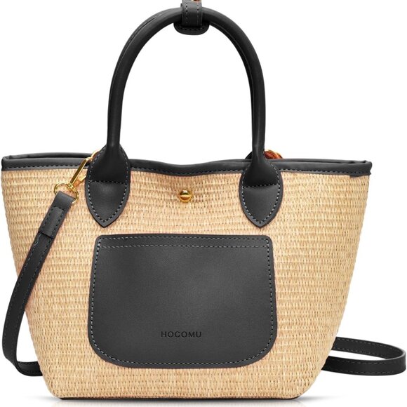 Straw Beach Bag Large Capacity Crossbody Travel Summer Women's Tote - Picture 1 of 7